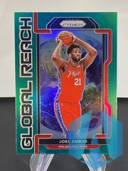 2021-22 Panini Prizm Global Reach Green #2 Joel Embiid 76ers